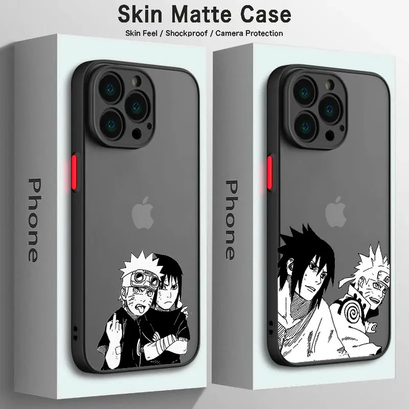 

Чехол Naruto-Sakura Sasuke для iPhone 14 11 Pro Max 13 12 MINI XR XS X 8 7 6 6S Plus, матовый чехол