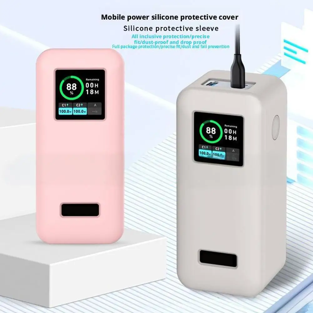Фото Силиконовый чехол-сумки для Anker Prime, 20000 мАч, внешний аккумулятор, защита от столкновений, сенсорный, универсальный защитный рукав №2