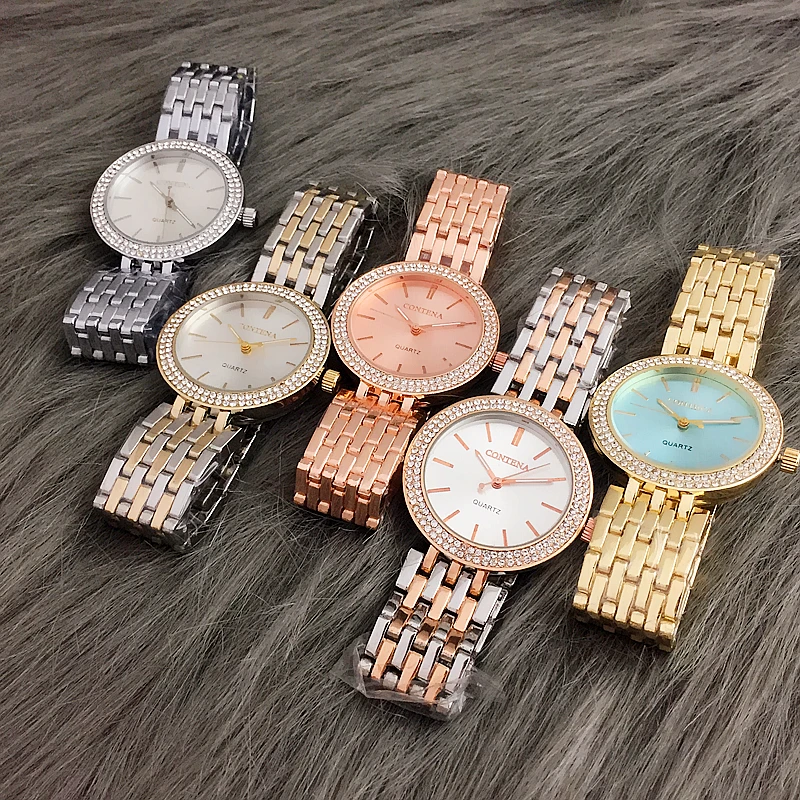 2023 Hot Sell - gold Women's Watch, Stainless Steel, Luxury, rhinestones, Fashion women's watch