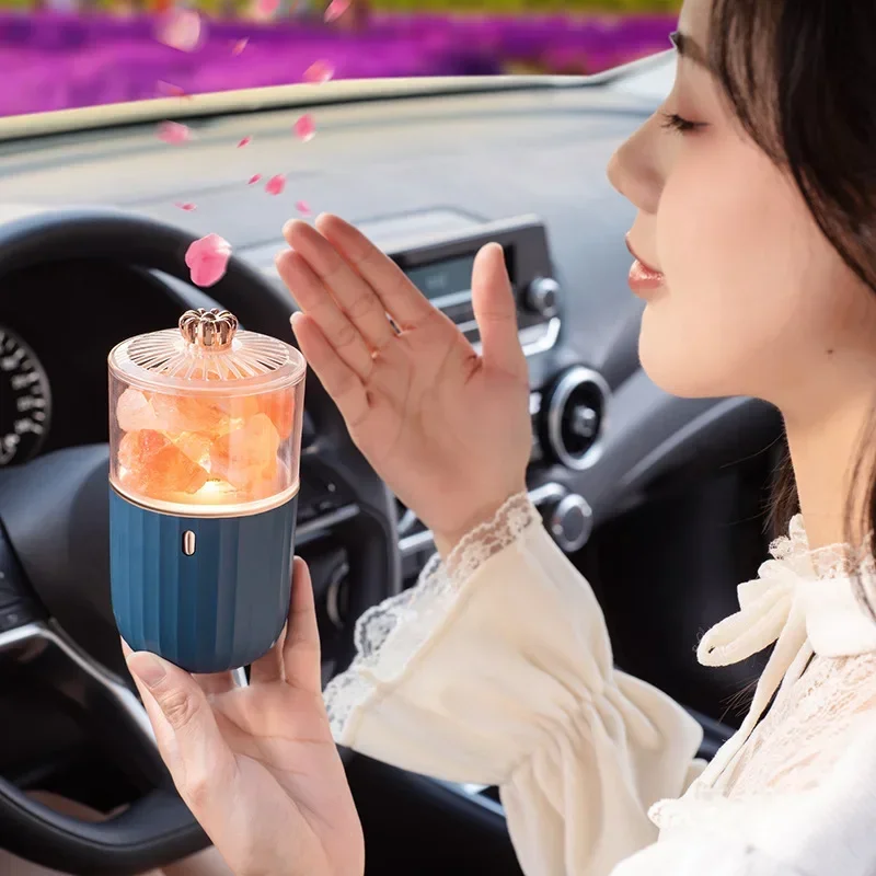 Перезаряжаемая ароматерапевтическая атмосферная соляная лампа ночник