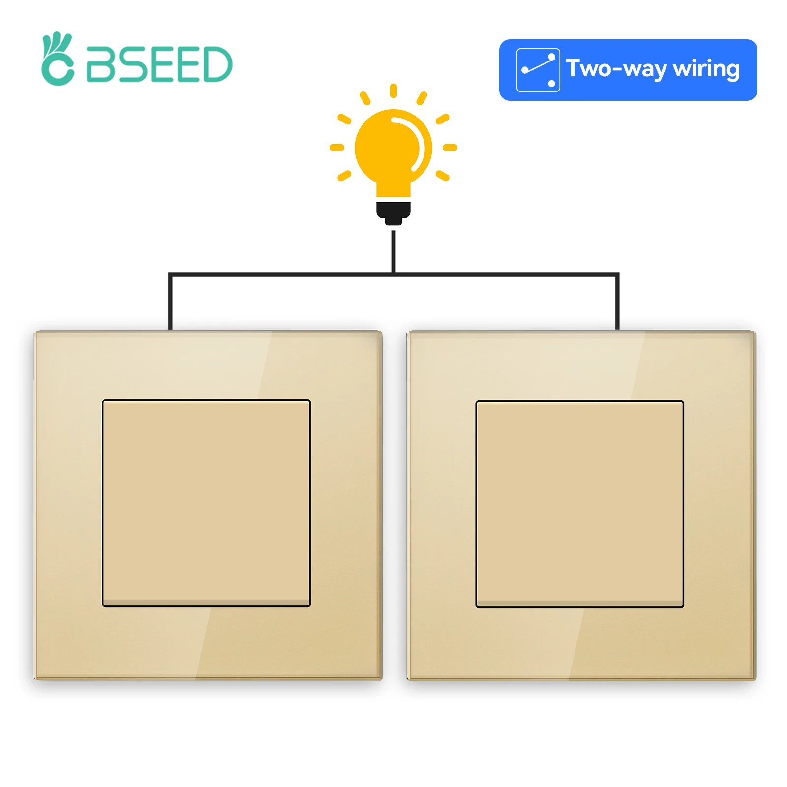 

BSEED E-Series механический выключатель света стеклянный 1 Gang / 2 Gang