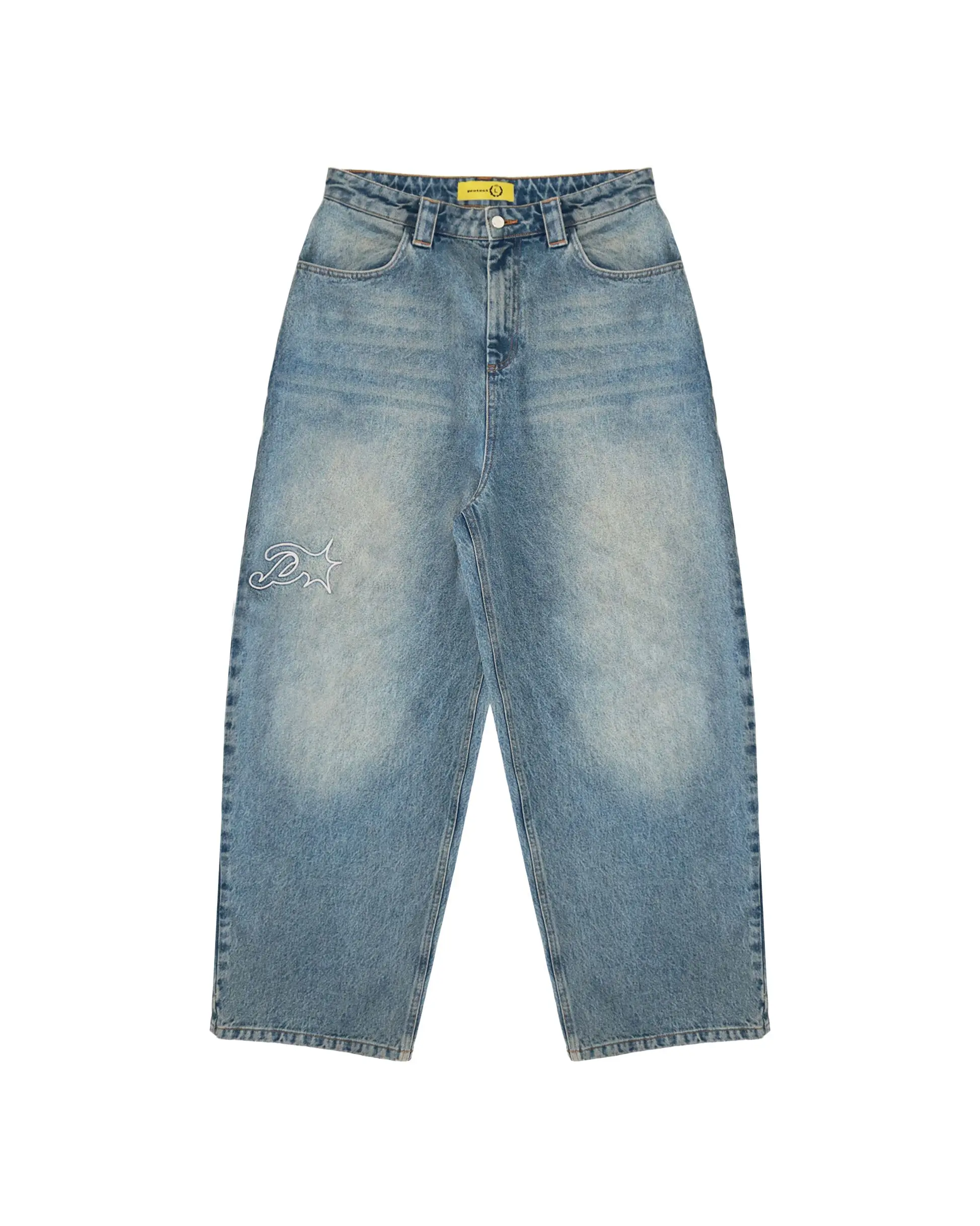 Джинсы женские прямые с низкой посадкой широкими штанинами в стиле Харадзюку