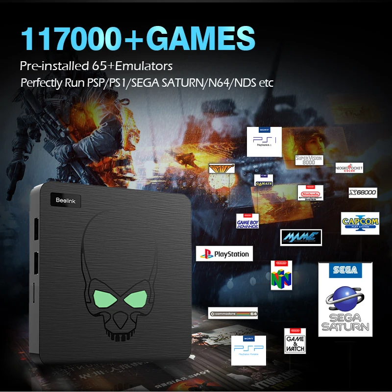 

Супер консоль X King Ретро видео игровые консоли ТВ приставка для PSP/PS1/SS/DC Android 9 Amlogic S922X с 117000 играми