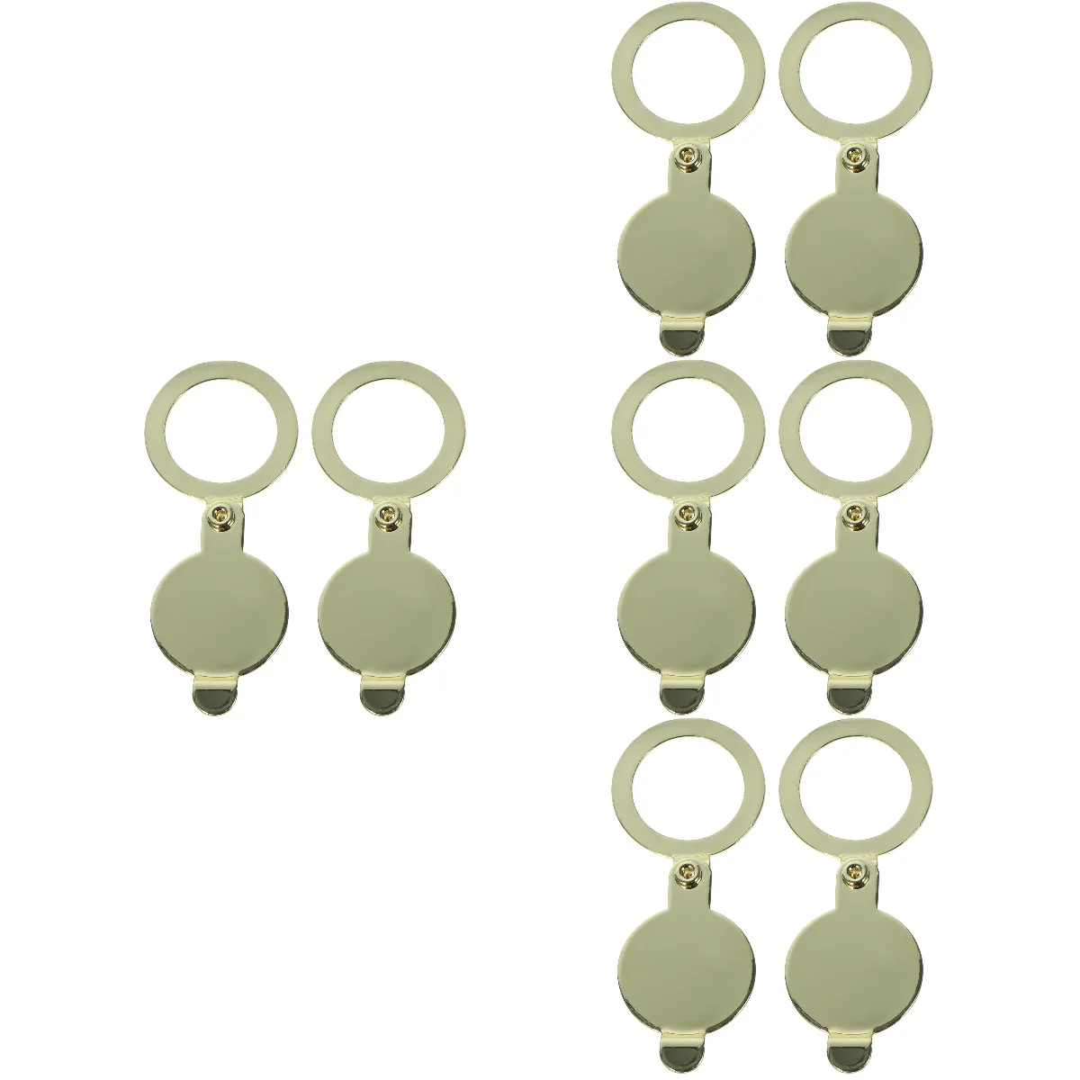 

8 Pcs Cat Eye Back Cover Piece Peephole Covers for Front Door Car Protector Apartment Copper Viewer Accessories