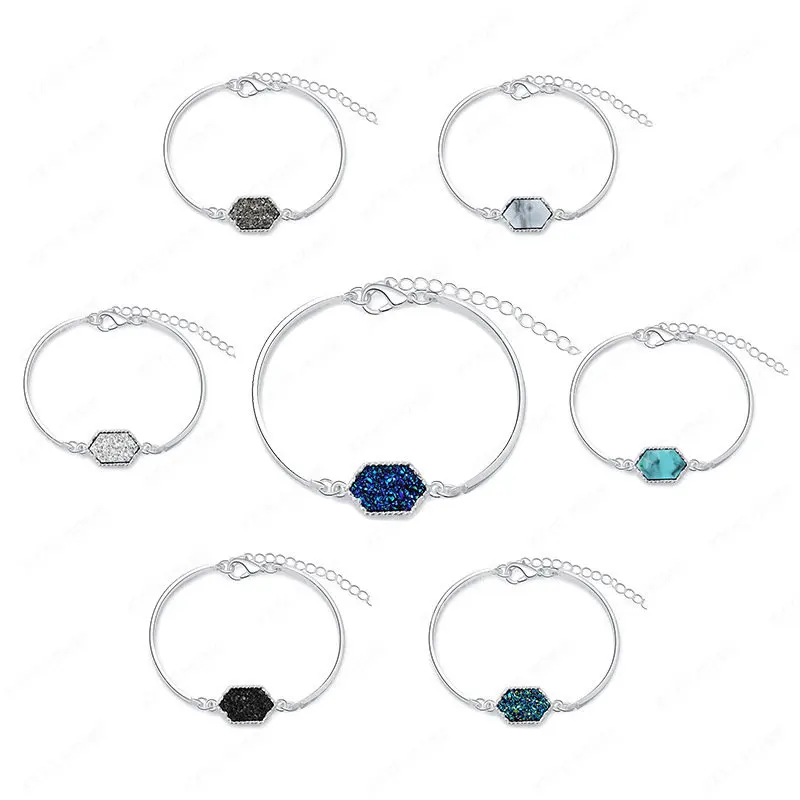 

Bracelet women's simple imitation natural stone diamond crystal cluster hand jewelry