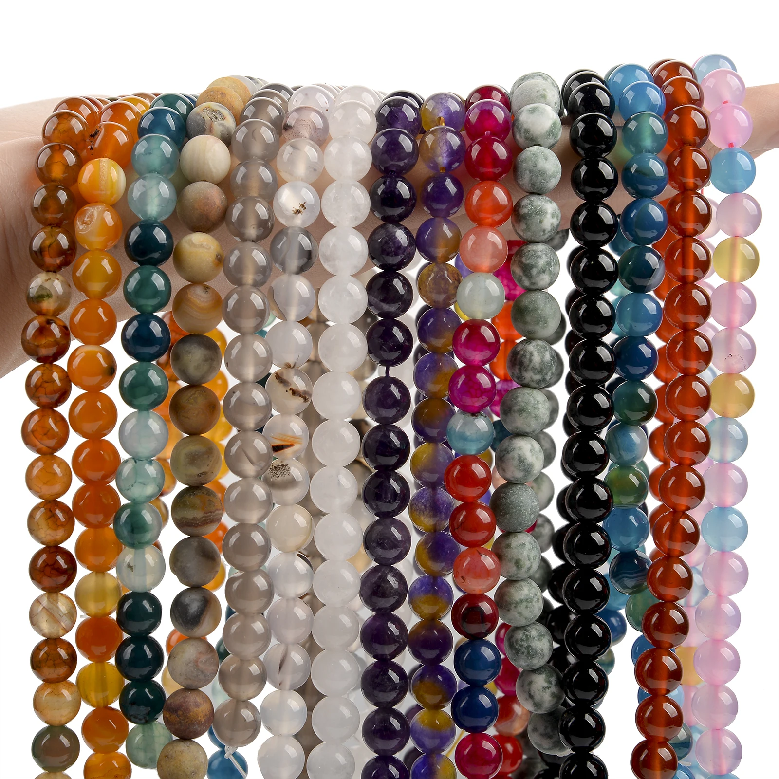 Бусины из натурального камня разноцветный турмалин искусственное стекло бусины