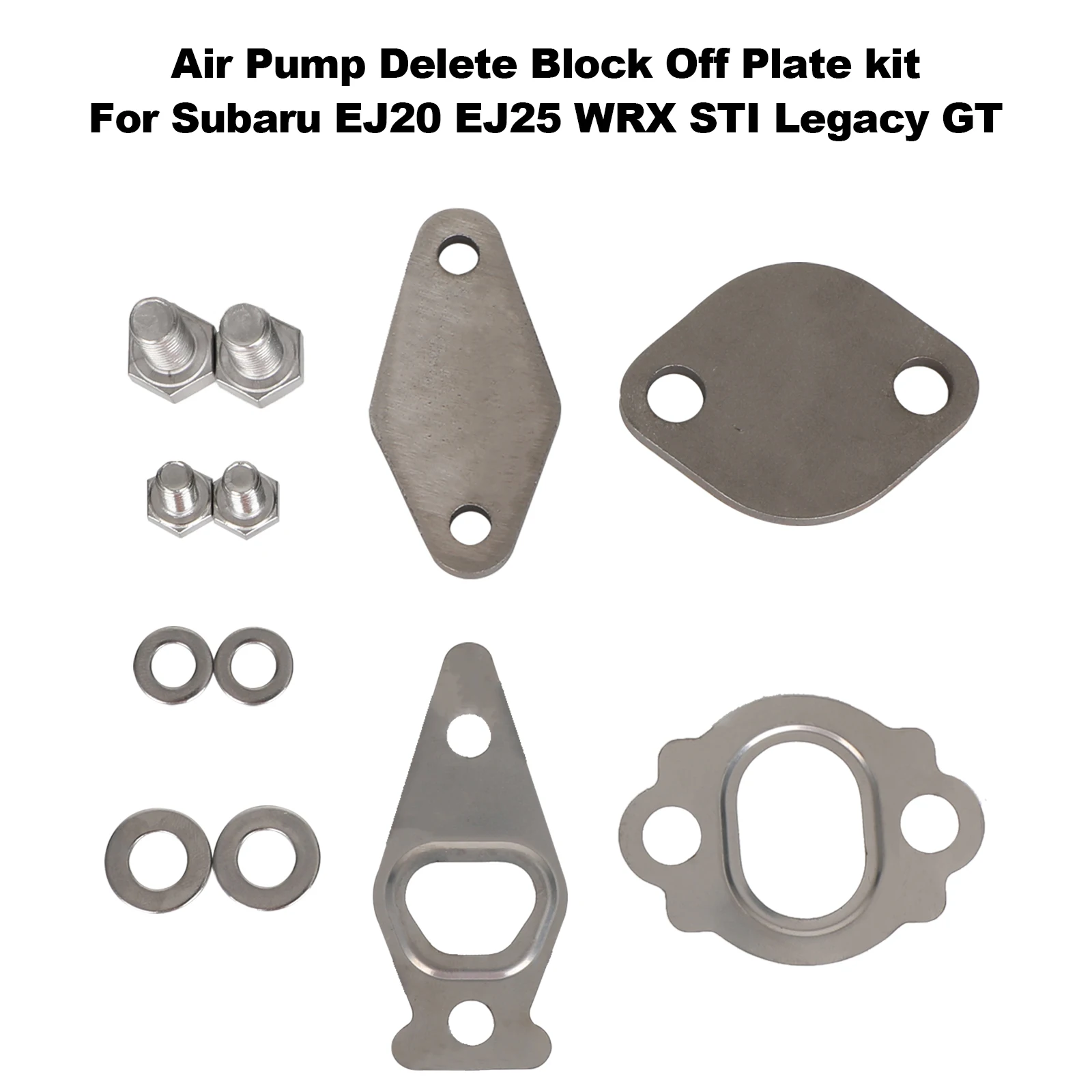 Areyourshop Air Pump Delete Block Off Plate kit for Subaru EJ20 EJ25 WRX STI Legacy GT