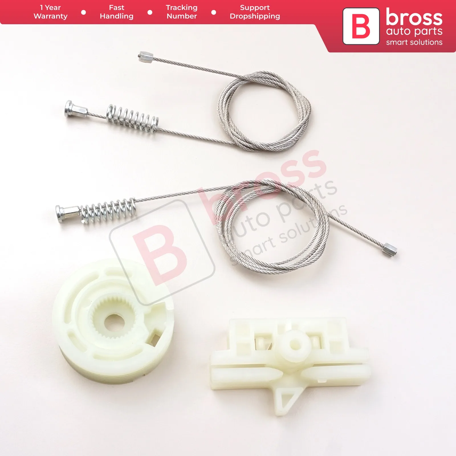 

Bross BWR925 Electrical Power Window Regulator Repair Kit Front Right for Fiat Fiorino Citroen Nemo Peugeot Bipper 2008-ON