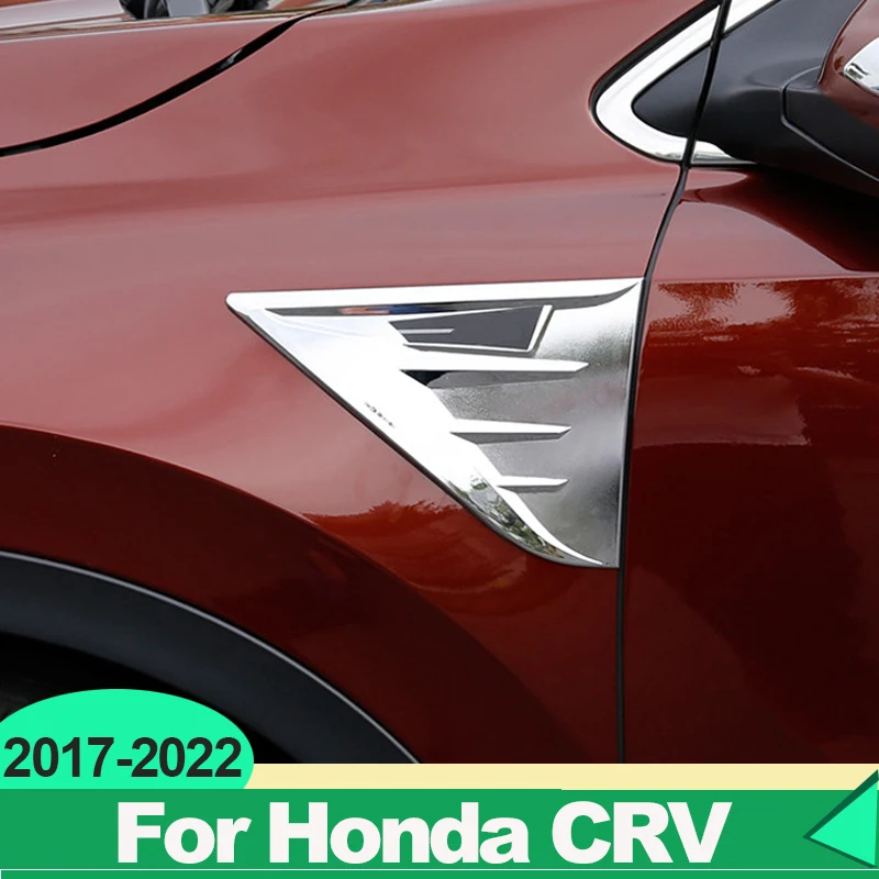 Фото Гибридный автомобильный лист из АБС-пластика для Honda CRV CR-V 2017 2018 2019 2020 2021 5th, украшение на Акулий гриль, Боковая Отделка, Полоска, наклейка №2
