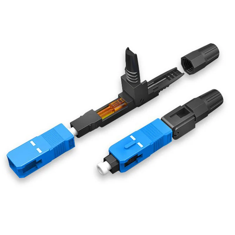 50pcs FTTH SC UPC Single Fiber Single Mode Fiber Optic Fast Connector Field Mount Quick Connector