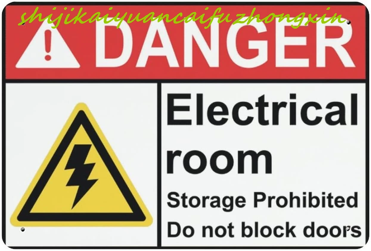 Небезпека для хранения в электрических помещениях запрещен не блокируйте двери
