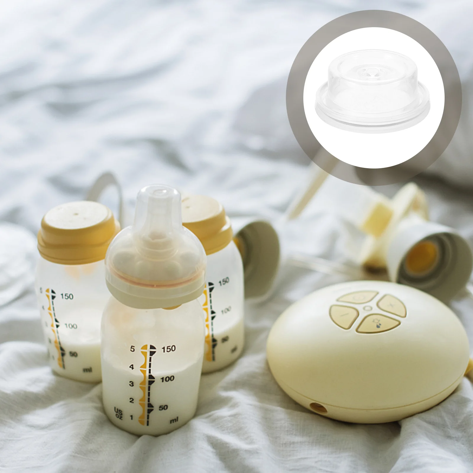 

4 Pcs Breast Pump Silicone Bowl New Mothers Supplies Clear Part Baby Breastfeeding Bowls Manual Accessories Cups Silica Gel