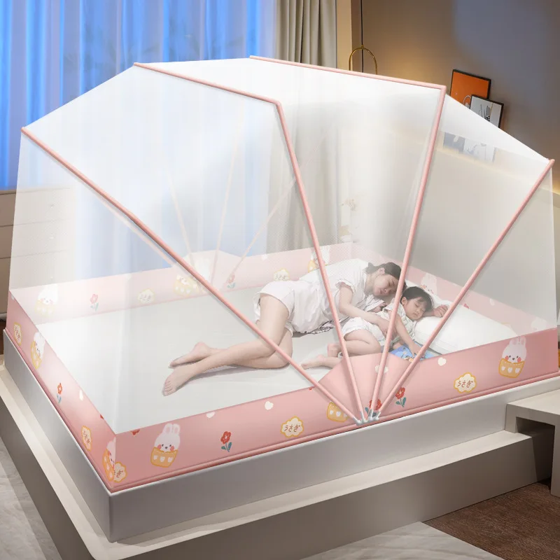 Складная противомоскитная сетка без дна для дома легко устанавливается