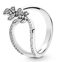 original moments bedazzling butterflies with crystal ring for women 925 sterling silver wedding gift pandora jewelry