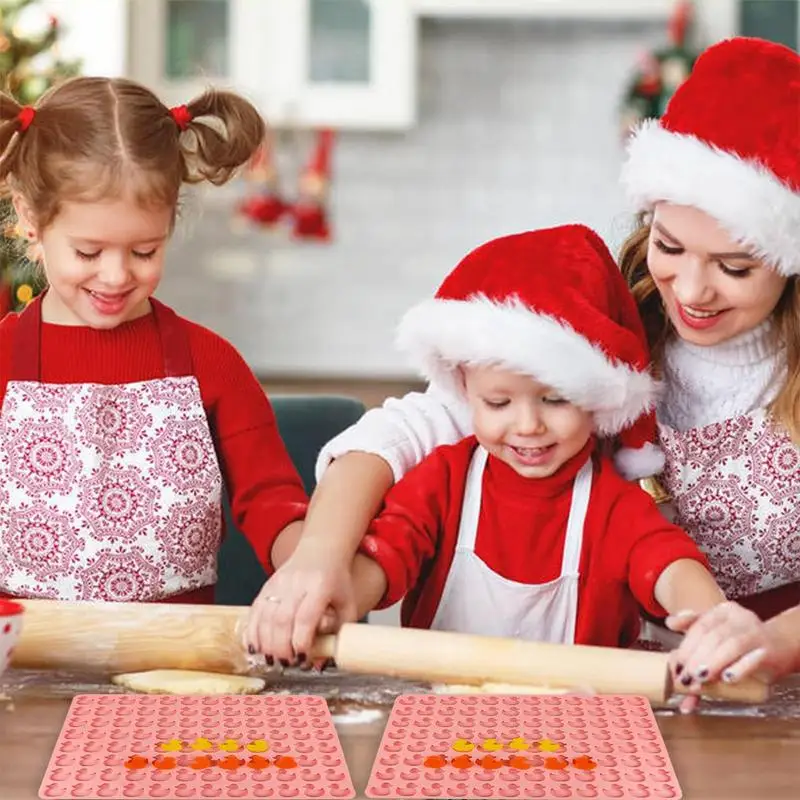 

Adorable Mini Duck Chocolate Mold 96-Cavity Silicone Baking Molds for Biscuits Candy Jelly Ice Cubes Non-stick Dessert Mould