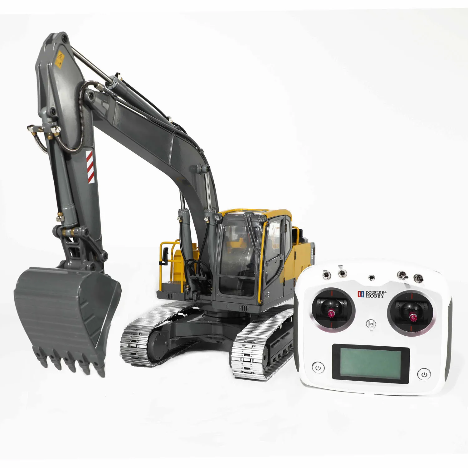 

EC160E RC Hydraulic 1/14 Excavator Double E Alloy Remote Control Diggers Model Light System Battery Christmas Gifts TH23138