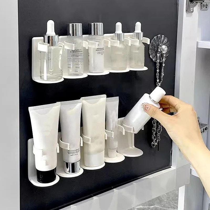 Настенный Органайзер С 5 Отделениями И Самоклеящейся Зеркальной Полкой Стеллаж