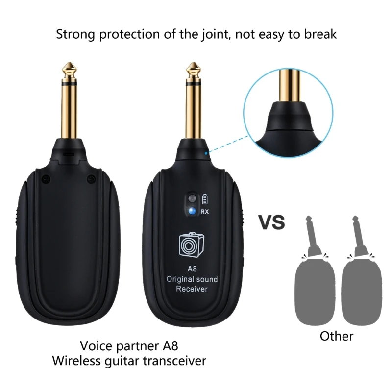 Беспроводные гитарные системы Гитарный бас-передатчик Приемник Аккумуляторная