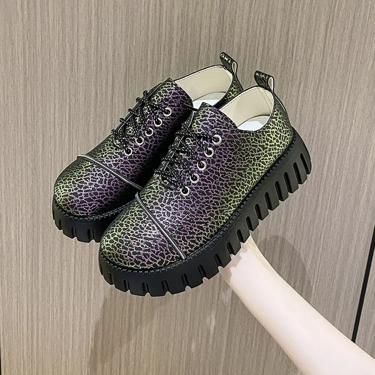 

Woman's Vulcanized Shoes Canvas Lace-Up Solid Casual Sneakers Thick Bottom Female Skateboard Fashion Plus Size Ladies Footwear