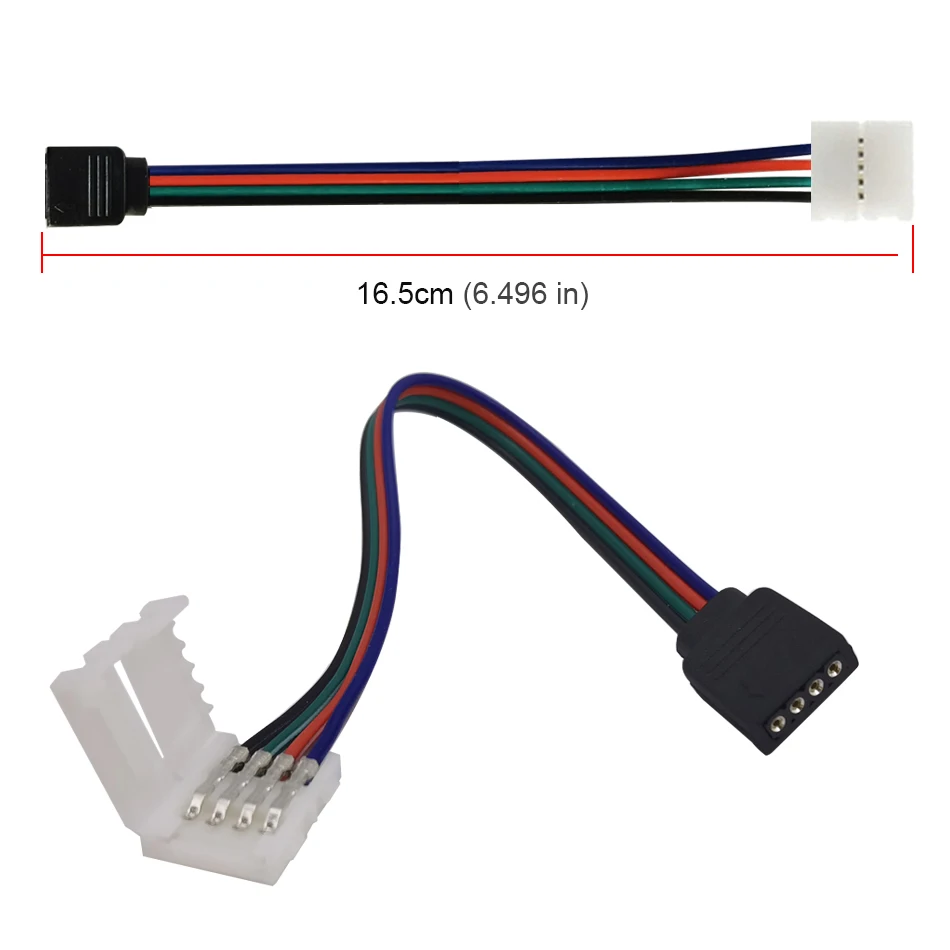 

10 шт., Светодиодная лента, 16,5 см, 6,49 дюйма, 5050 RGB, 4 контакта