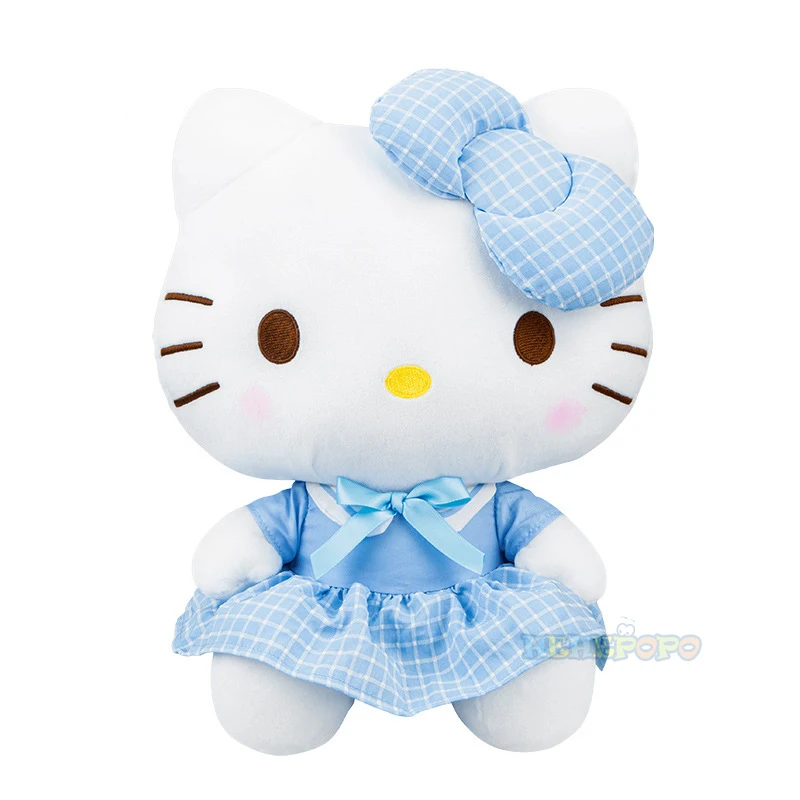 

Оригинальная кукла Hello Kitty 32 см, милая плюшевая игрушка, украшение для комнаты, дивана, кавайное мультяшное животное, кошка, набивная, праздничный подарок для девушки