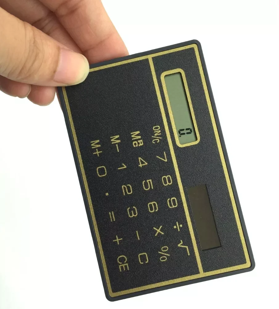 Credit Card Cheap Solar Power Pocket Calculator Novelty Small Travel Compact wholesale | Calculators