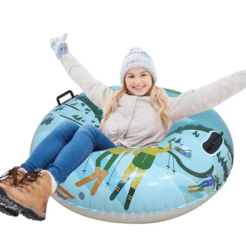 

Inflatable Snow Sled For Kids Adults Heavy Duty Inflatable Snow Tube Sled Thick Material Giant Snow Toys For Winter Sport Fun