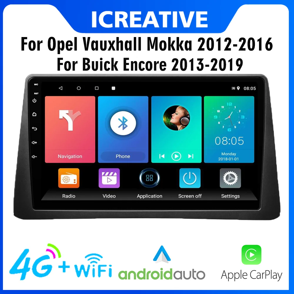 

4G Android 9 Inch Car GPS Navigation Multimedia Player For Opel Vauxhall Mokka 2012-2016 & Buick Encore 2013-2019 2 Din Headunit