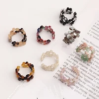 new fashion casual sporty resin rings party creative design sense jewelry for women personality index finger ring set kids craft