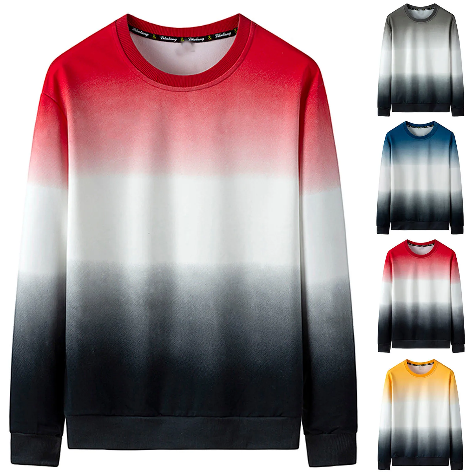 

Casual Sleeve Men's Blouse Sweatershirts Top Autumn Long Slim Printed Men's Men Cotton Track Pants Men Fleece House Jackets