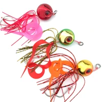 6 color 60 200g fishing jig skirt lead head rubber big eyes skirts tai rubber lure fishing fishing lures