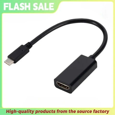 Кабель USB-C к HDMI BGGQGG черный 20см