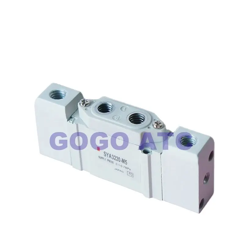 Воздушный клапан управления типа SMC SYA3320, пневматический компонент, 3-позиционный одиночный электромагнитный три-пятиходовой.