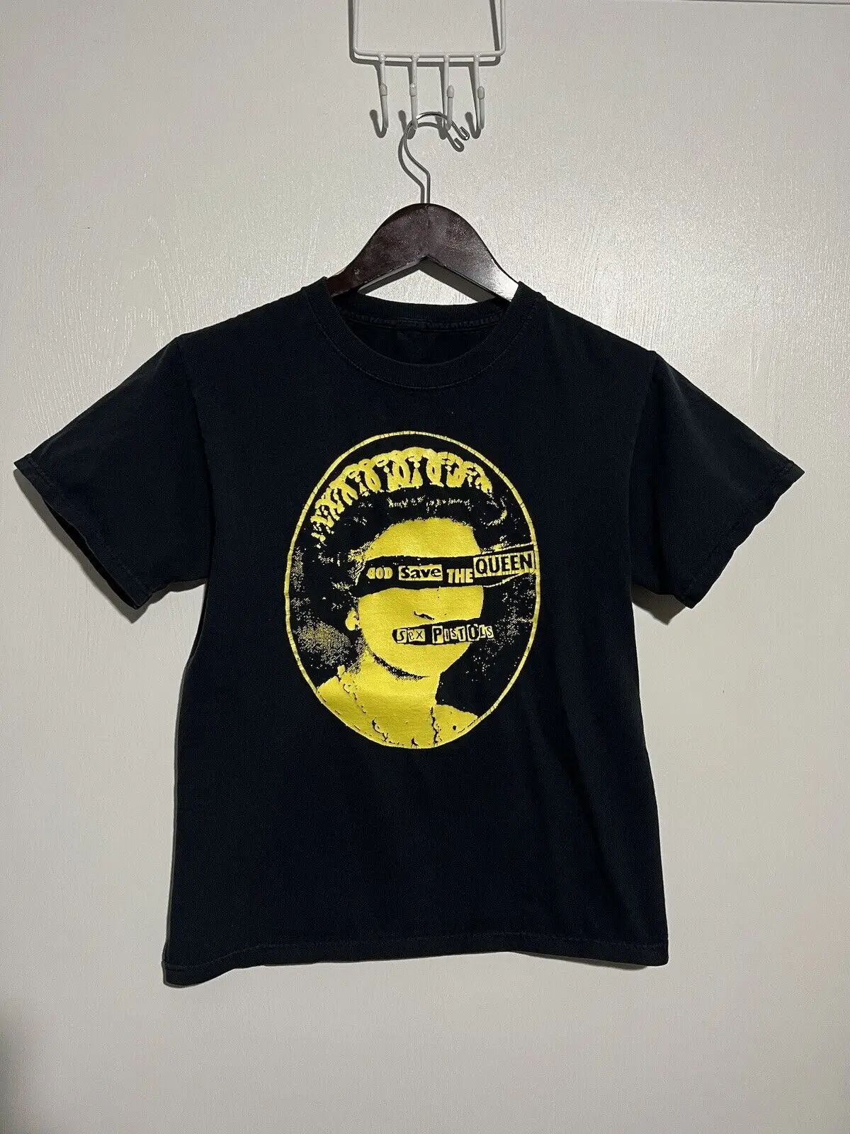 Винтажные пистолеты Y2K M O Knits для секса Бог спасите королеву футболка размера S Ø °