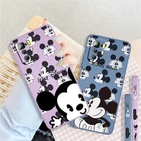 disney mickey mouse art liquid left rope soft for xiaomi redmi note 11 10s 10 9s 9t 9 8t 8 pro plus 7 6 5 4g 5g phone case