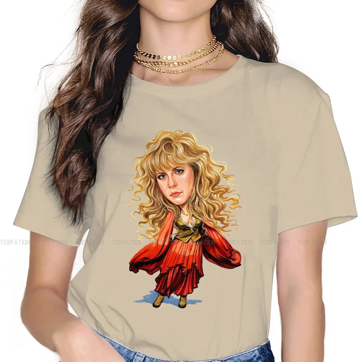 

Singer Harajuku TShirt Stevie Nicks Singer And Pop Music Writer Printing Streetwear Comfortable T Shirt Girl 5XL Gift Idea
