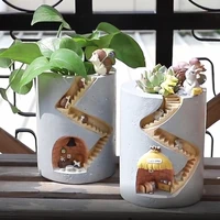 creative plants pots resin flower succulent pot ornaments tabletop decorative pot living room balcony garden decoration