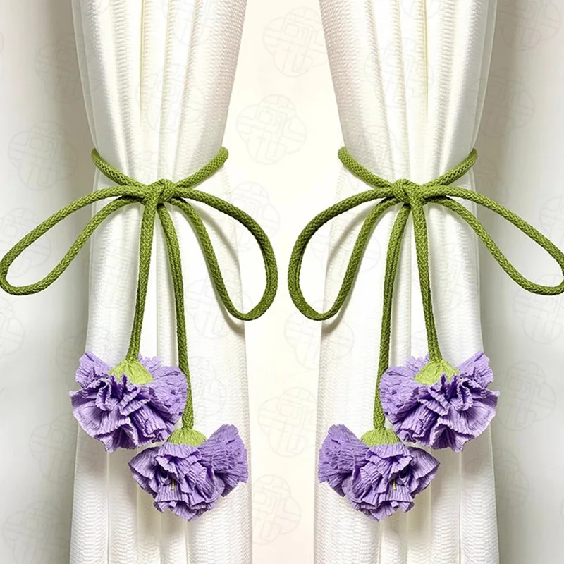 

Шерстяные ремни для штор, пара цветочных пряжек, многоцветные