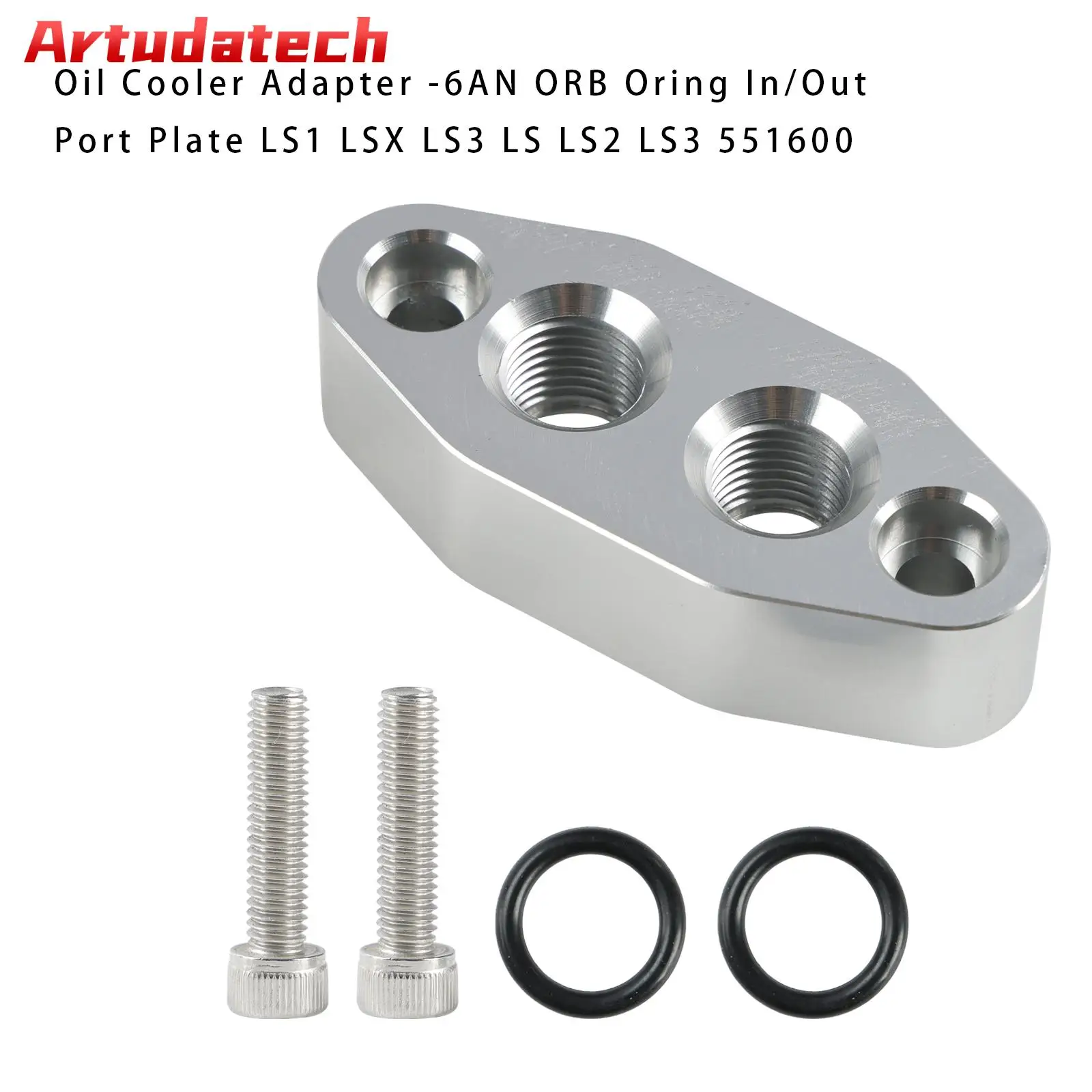 

Адаптер масляного радиатора Artudatech 6AN ORB Oring In/Out Port Plate LS1 LSX LS3 LS LS2 LS3 551600, автомобильные аксессуары