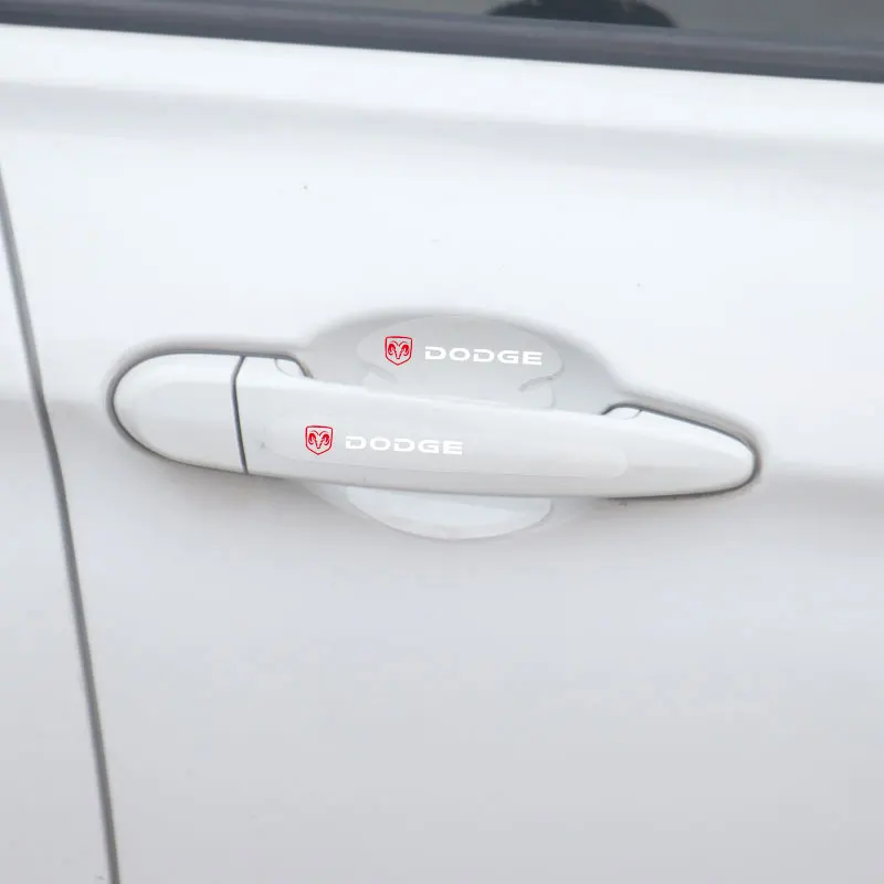 

8Pcs Car Door Handle Anti Scratches Transparent Protection Stickers For Dodge caliber ram 1500 caravan charger grand caravan