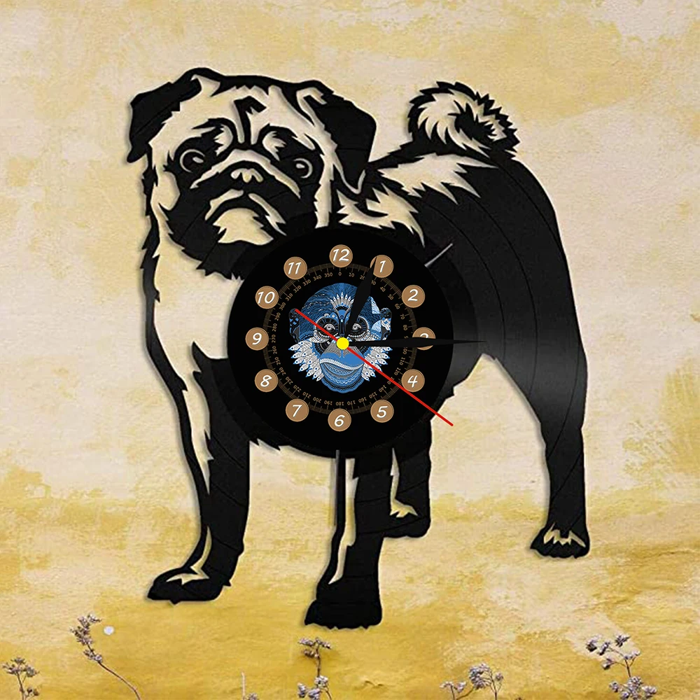 Виниловые Настенные часы с изображением животных виниловые украшения для дома