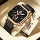 Relogio Masculino 2022 Fashion Wrist Watches for Men Rose Gold Casual Business Quartz Watch Leather Band Simple Luxury Watches Other Image