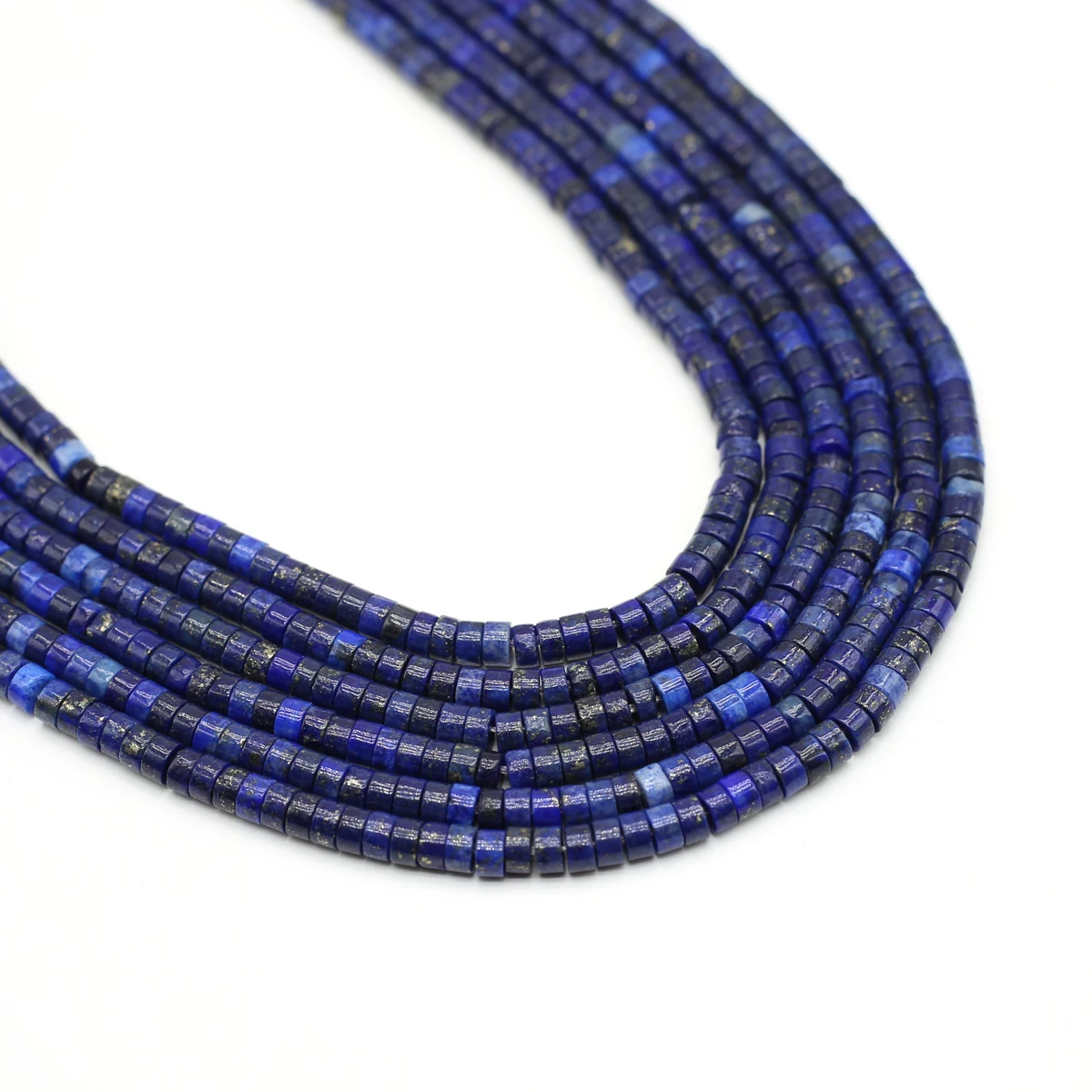 

Faceted Natural Stone lapis lazuli Beads 2x4mm Cylindrical Punch Loose Spacer Beads for Jewelry Making DIY Necklace Accessorie