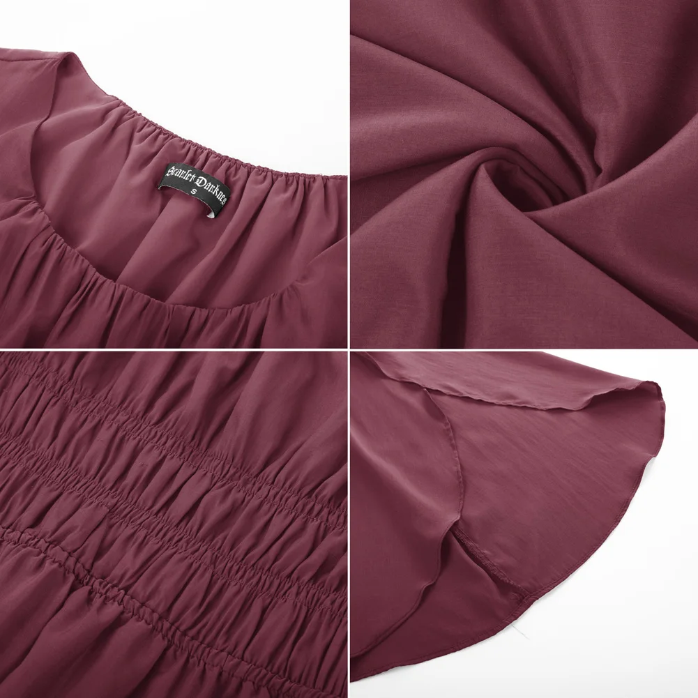 SD женское платье винтажное Ренессанс с эластичной резинкой на талии и длинным