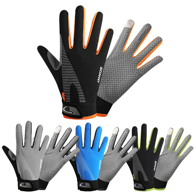 

1 Pair Fishing Cycling Gloves Touch Screen Full Finger Spring Summer Breathable High Elasticity Fitness Gloves Riding Equipment