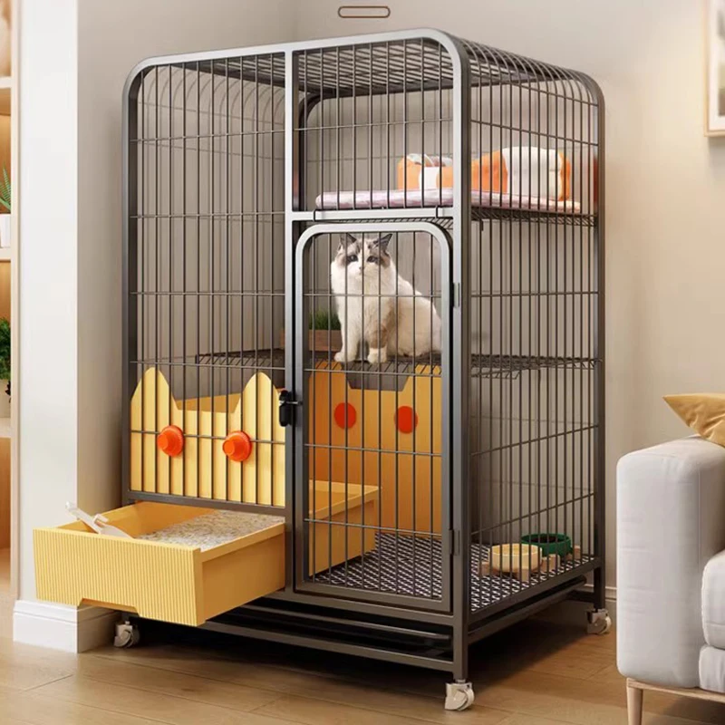 

Enclosed Villa Cat Litter Box House Stainless Mat Tray Stuff Bed Cat Toilet Portable Large Litiere Pour Chat Pet Furniture Set