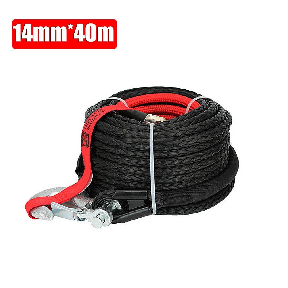 

14mm*40m Car Outdoor Rescue Tow Rope 4x4 Accessories Off Road Trailer Strap Breaking Strength Max 20500LBS For ATV SUV Vehicle