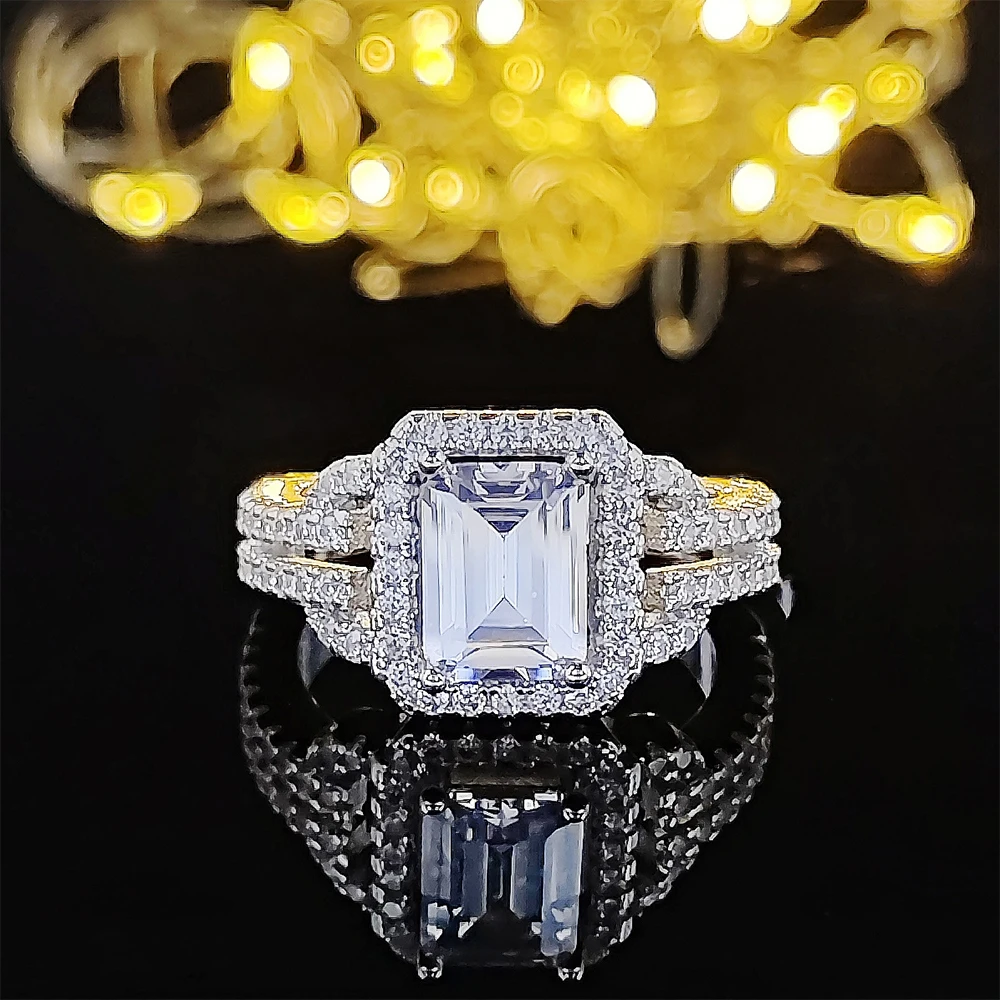 

Real silver color designer Ring Finger Anel Aneis CZ Stone For Women Jewelry Pure Wedding Engagement Personalized R2101