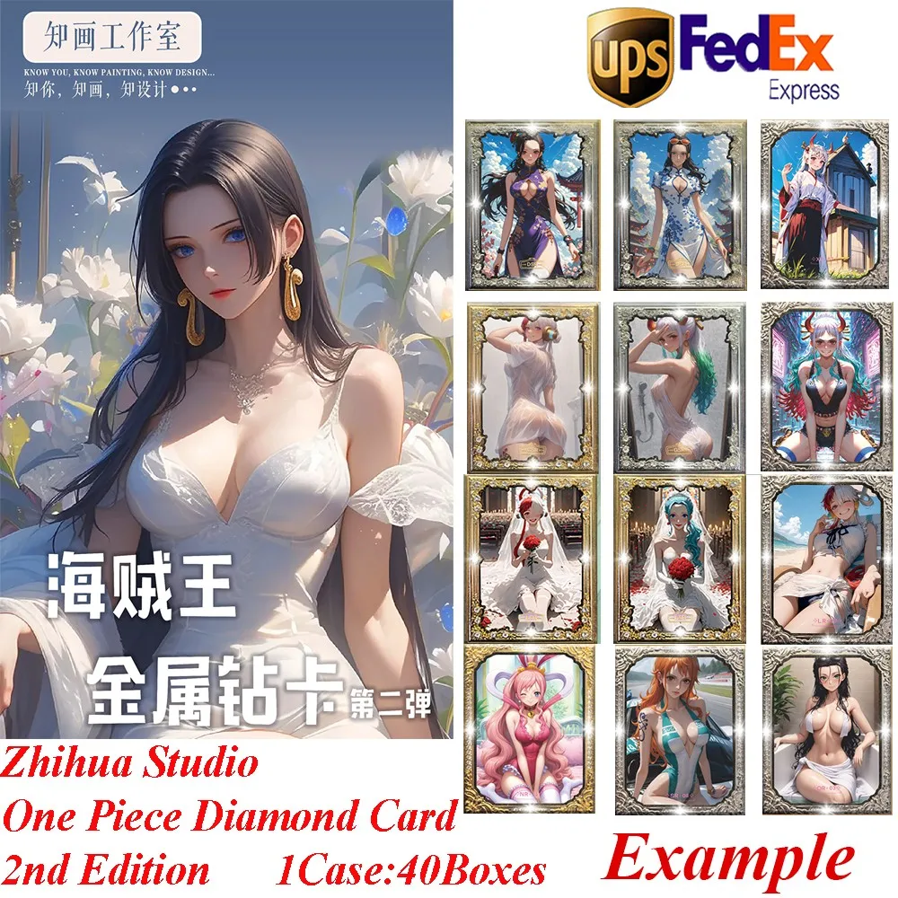 Zhihua Studio One Piece Diamond Card 2-е издание Nami Boa Hancock Yamato Dsr Cheongsam Nr Bunny Girl Cr Qr Uniform Bikini Cards