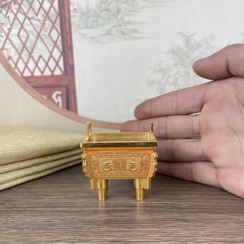 Домашняя курильница Shengding для помещений благовоний декоративная медная